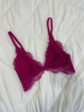 Intimately by Free People Lace Bralette in Magenta